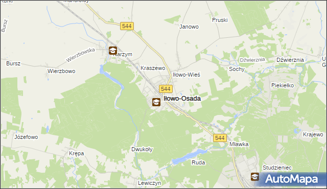 mapa Iłowo-Osada, Iłowo-Osada na mapie Targeo