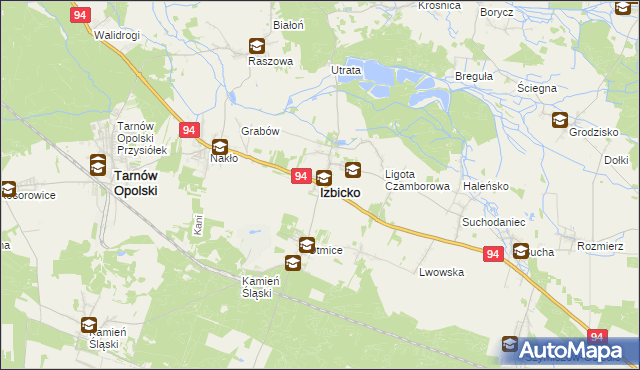 mapa Izbicko, Izbicko na mapie Targeo