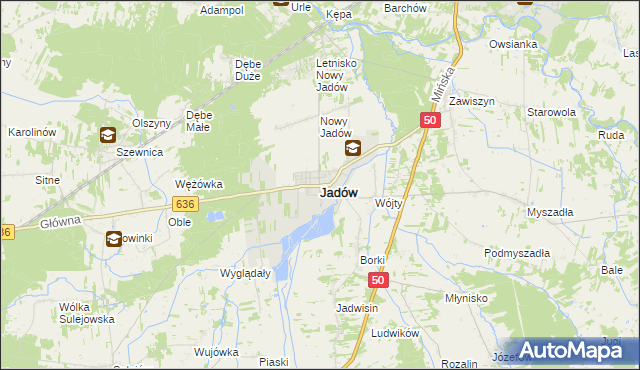 mapa Jadów, Jadów na mapie Targeo