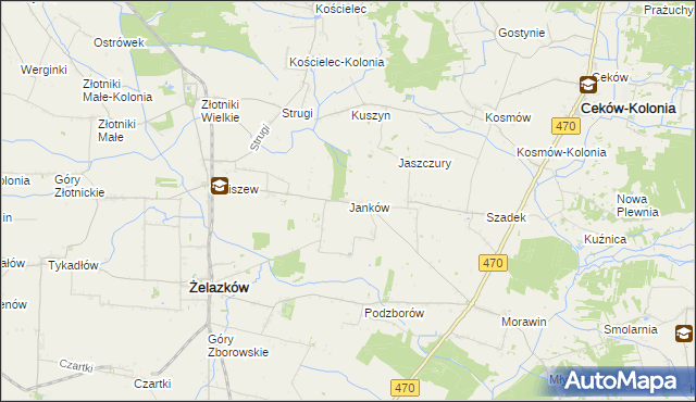 mapa Janków gmina Żelazków, Janków gmina Żelazków na mapie Targeo