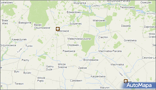 mapa Janówek gmina Mszczonów, Janówek gmina Mszczonów na mapie Targeo