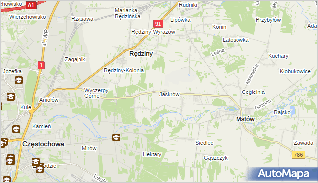 mapa Jaskrów, Jaskrów na mapie Targeo