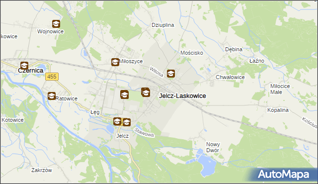 mapa Jelcz-Laskowice, Jelcz-Laskowice na mapie Targeo