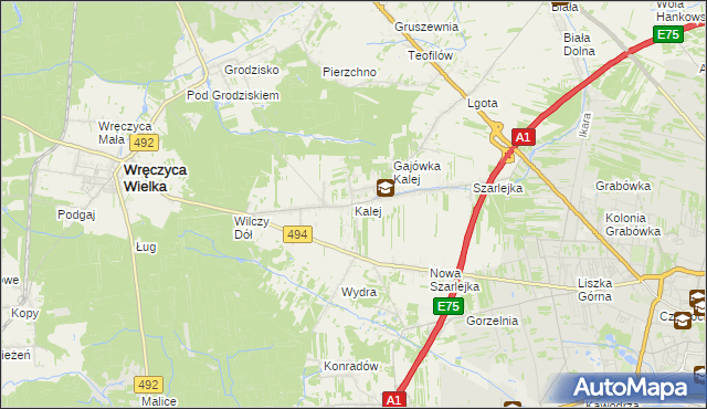 mapa Kalej, Kalej na mapie Targeo