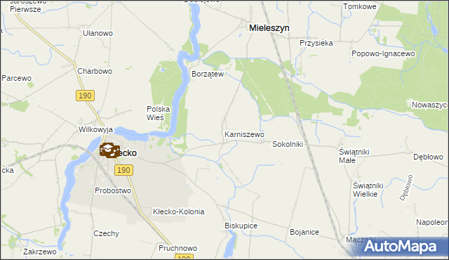 mapa Karniszewo, Karniszewo na mapie Targeo