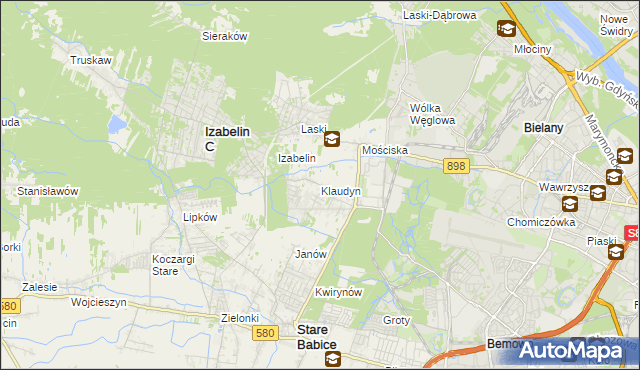 mapa Klaudyn, Klaudyn na mapie Targeo