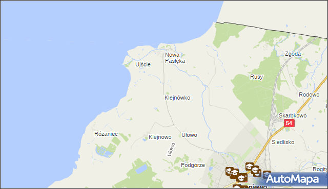 mapa Klejnówko, Klejnówko na mapie Targeo