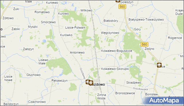 mapa Kolonia Przybyszewo, Kolonia Przybyszewo na mapie Targeo