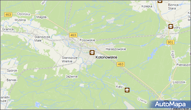 mapa Kolonowskie, Kolonowskie na mapie Targeo