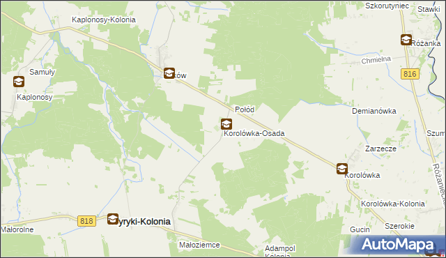 mapa Korolówka-Osada, Korolówka-Osada na mapie Targeo