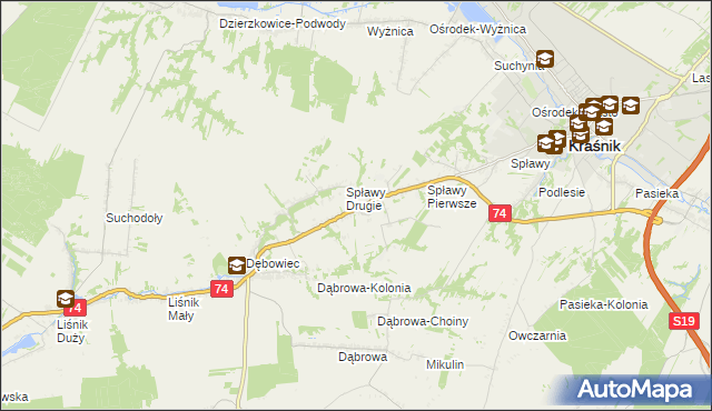 mapa Kowalin, Kowalin na mapie Targeo