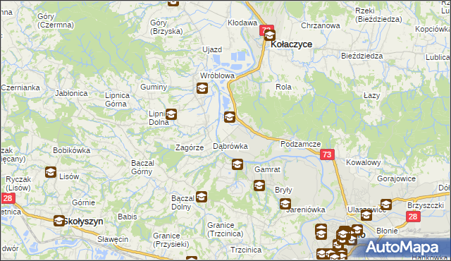 mapa Krajowice, Krajowice na mapie Targeo