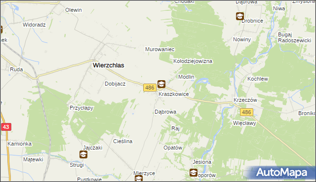 mapa Kraszkowice, Kraszkowice na mapie Targeo