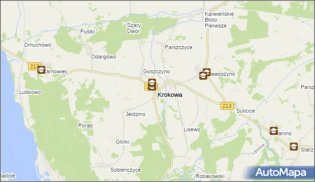 mapa Krokowa, Krokowa na mapie Targeo