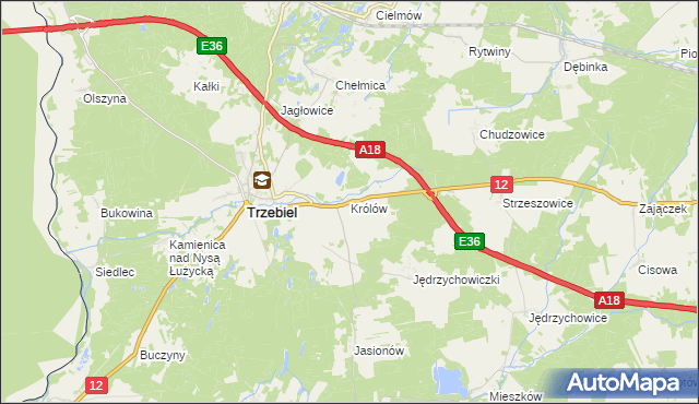 mapa Królów, Królów na mapie Targeo