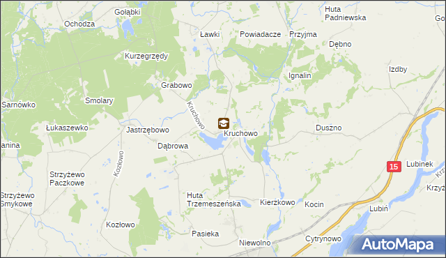 mapa Kruchowo, Kruchowo na mapie Targeo