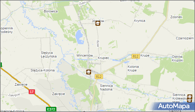 mapa Krupiec, Krupiec na mapie Targeo