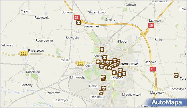 mapa Kruśliwiec, Kruśliwiec na mapie Targeo