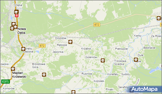 mapa Krzątka, Krzątka na mapie Targeo