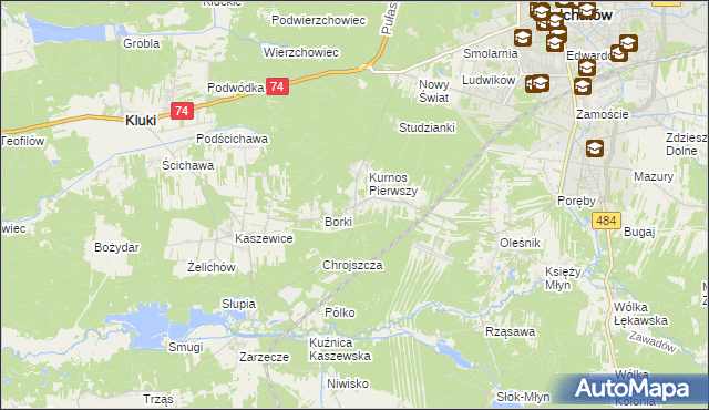 mapa Kurnos Drugi, Kurnos Drugi na mapie Targeo