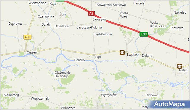 mapa Ląd, Ląd na mapie Targeo