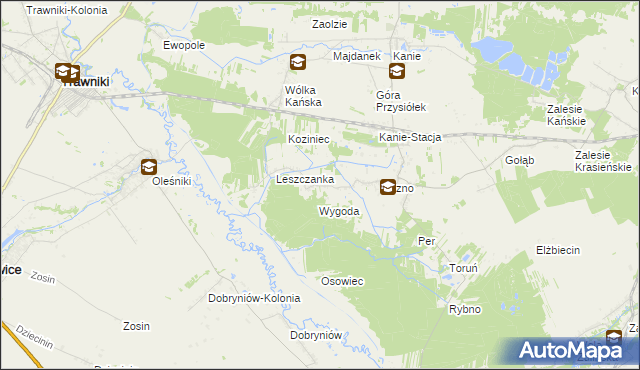 mapa Liszno-Kolonia, Liszno-Kolonia na mapie Targeo