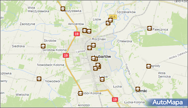 mapa Lubartów, Lubartów na mapie Targeo