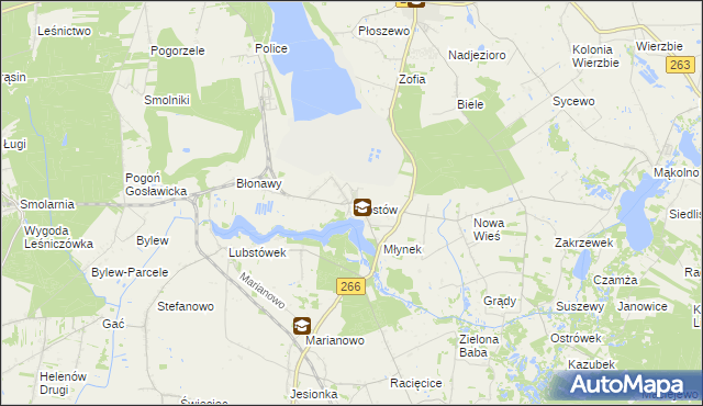 mapa Lubstów, Lubstów na mapie Targeo