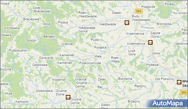 mapa Mała, Mała na mapie Targeo