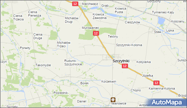 mapa Marcjanów gmina Szczytniki, Marcjanów gmina Szczytniki na mapie Targeo