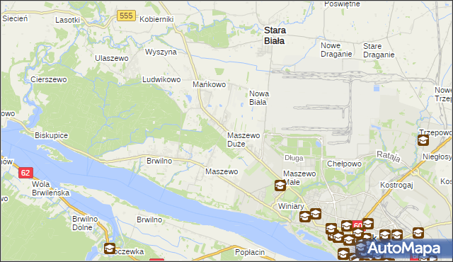 mapa Maszewo Duże, Maszewo Duże na mapie Targeo