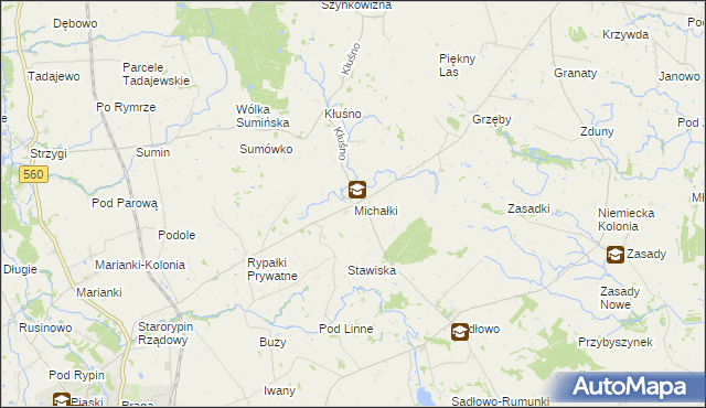 mapa Michałki gmina Świedziebnia, Michałki gmina Świedziebnia na mapie Targeo