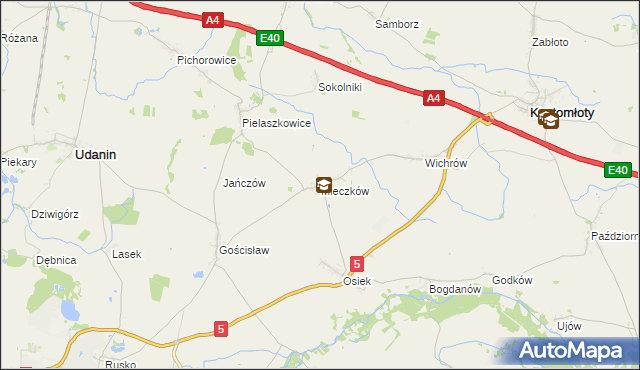 mapa Mieczków gmina Kostomłoty, Mieczków gmina Kostomłoty na mapie Targeo