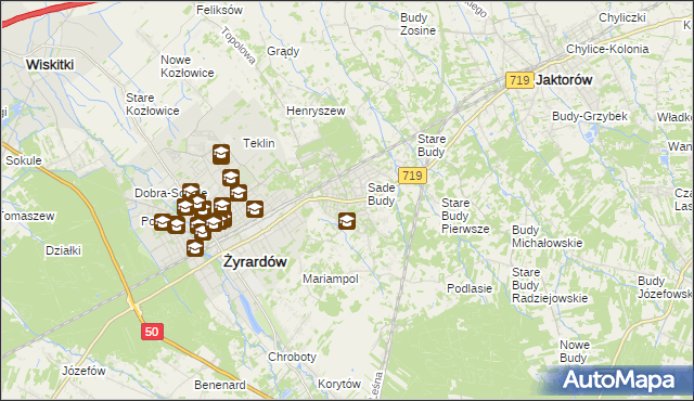 mapa Międzyborów, Międzyborów na mapie Targeo