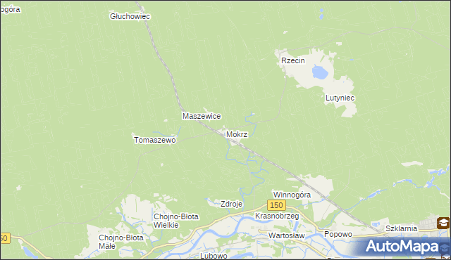 mapa Mokrz, Mokrz na mapie Targeo