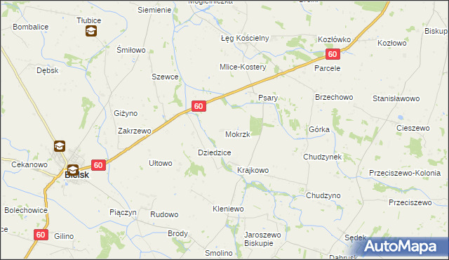 mapa Mokrzk, Mokrzk na mapie Targeo