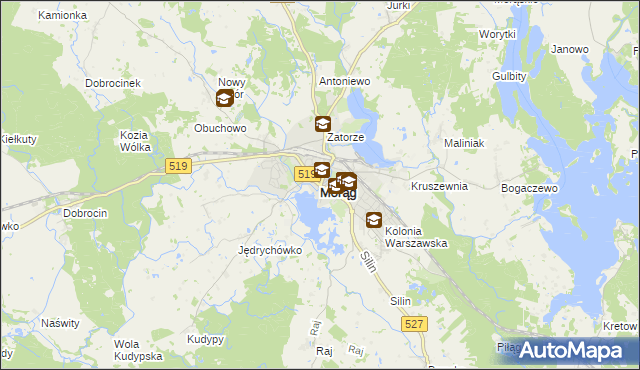 mapa Morąg, Morąg na mapie Targeo