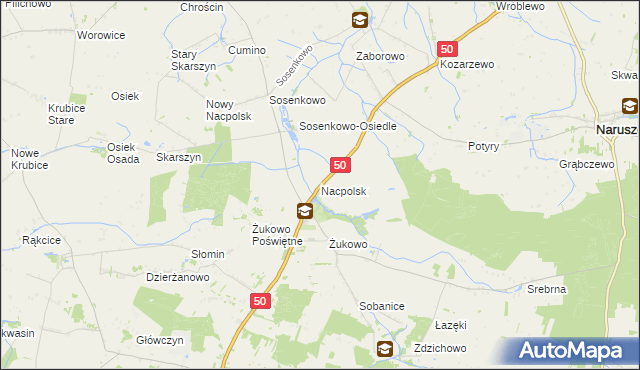 mapa Nacpolsk, Nacpolsk na mapie Targeo