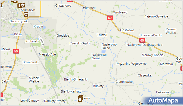 mapa Nasierowo Górne, Nasierowo Górne na mapie Targeo