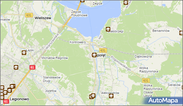 mapa Nieporęt, Nieporęt na mapie Targeo