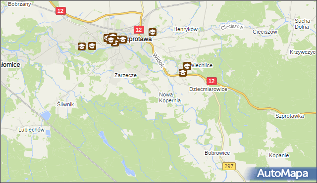 mapa Nowa Kopernia, Nowa Kopernia na mapie Targeo