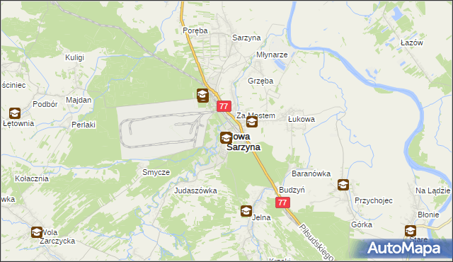 mapa Nowa Sarzyna, Nowa Sarzyna na mapie Targeo