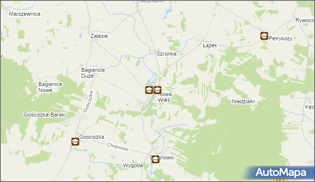 mapa Nowa Wieś gmina Kuczbork-Osada, Nowa Wieś gmina Kuczbork-Osada na mapie Targeo