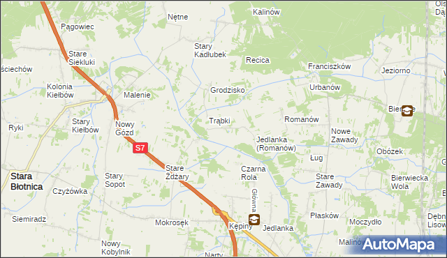 mapa Nowa Wola gmina Jedlińsk, Nowa Wola gmina Jedlińsk na mapie Targeo