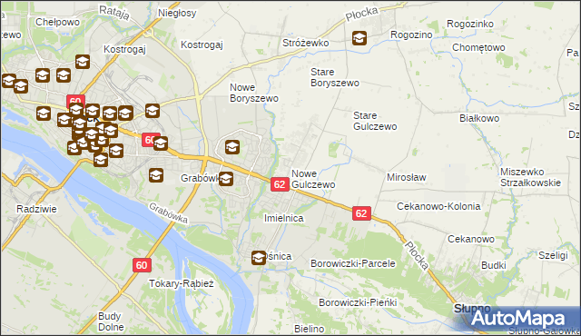 mapa Nowe Gulczewo, Nowe Gulczewo na mapie Targeo