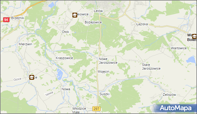 mapa Nowe Jaroszowice, Nowe Jaroszowice na mapie Targeo
