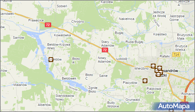 mapa Nowy Adamów, Nowy Adamów na mapie Targeo