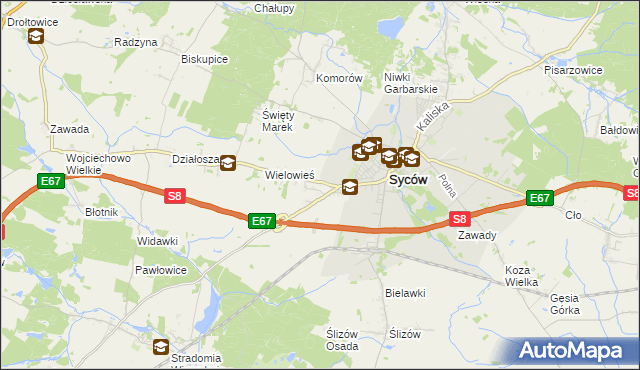 mapa Nowy Dwór gmina Syców, Nowy Dwór gmina Syców na mapie Targeo