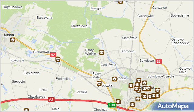 mapa Nowy Folwark gmina Września, Nowy Folwark gmina Września na mapie Targeo