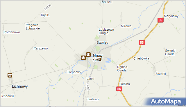 mapa Nowy Staw powiat malborski, Nowy Staw powiat malborski na mapie Targeo